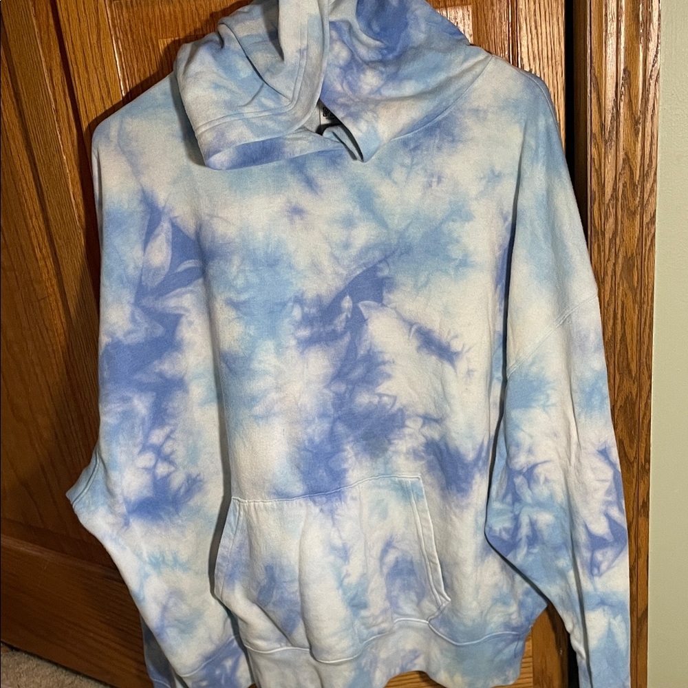 PINK Victoria's Secret Blue Tie-Dye Hoodie